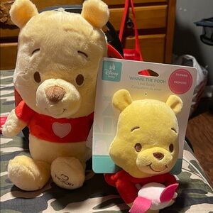Disney Winnie the Pooh Plush Set - Yellow and Red